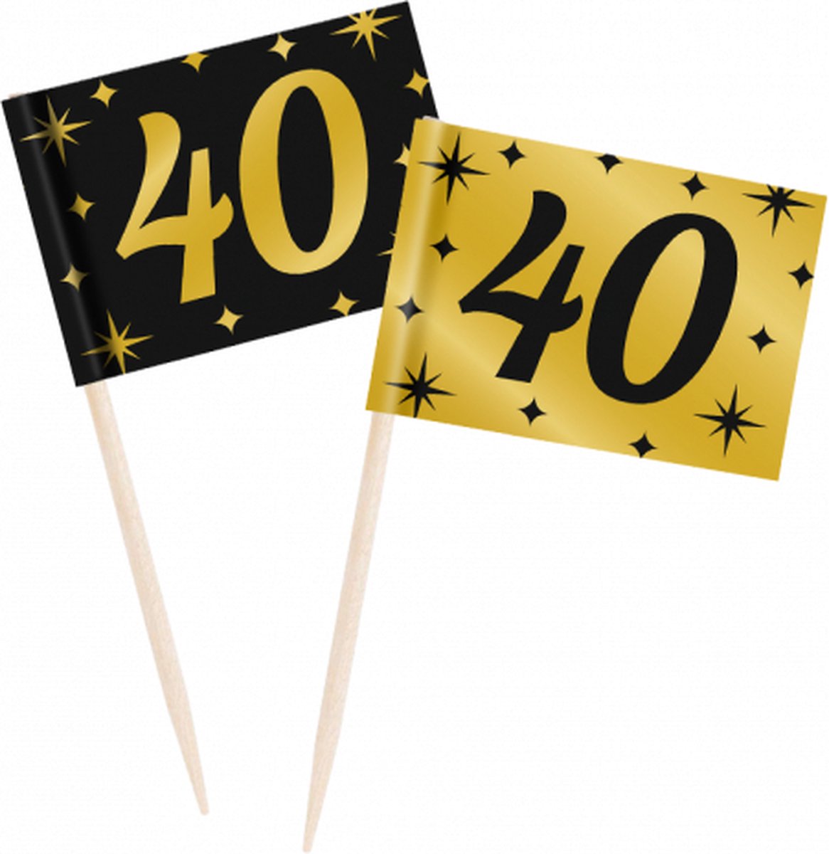 Cocktail Prikkers 40 jaar Classy 6,5cm | 50 stuks